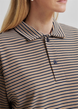 Norman ss polo bluse Silver Mink Second Female